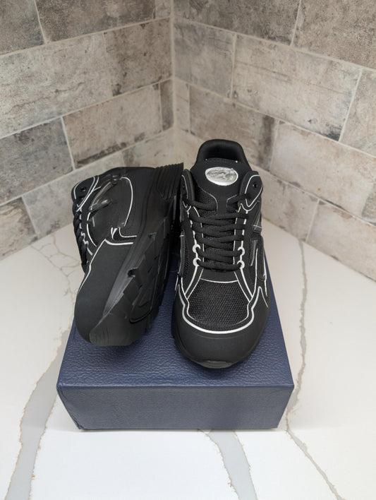 BLACK WITH WHITE D R SHOES